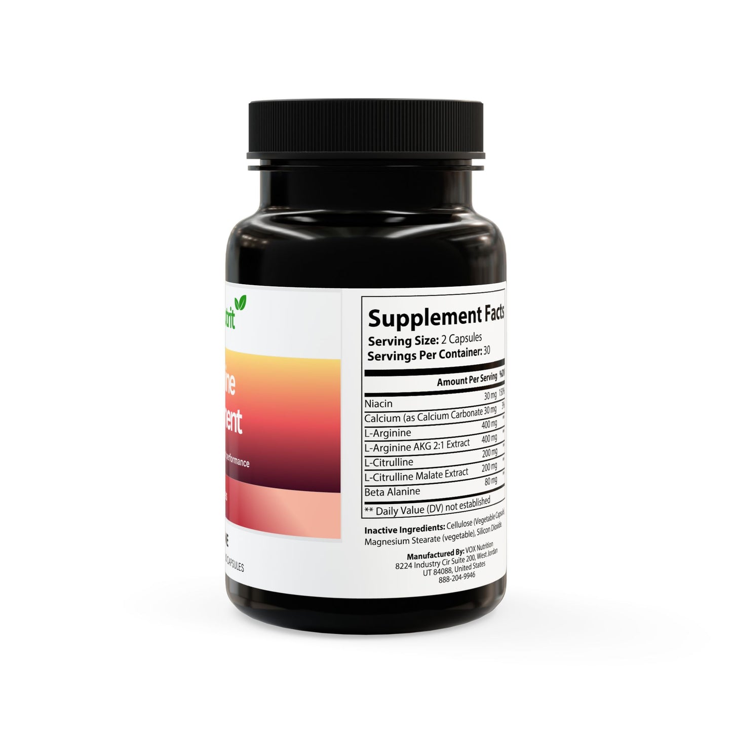 L-Arginine Supplement (60 Capsules)