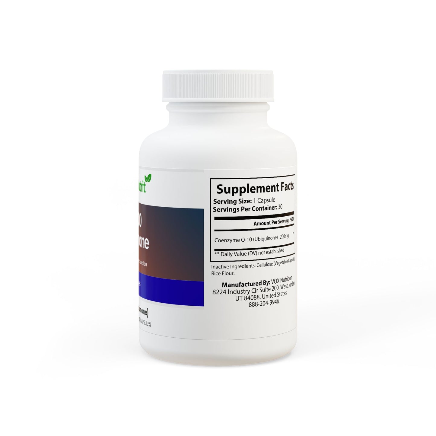 CoQ10 (Ubiquinone) Supplement (30 Capsules)