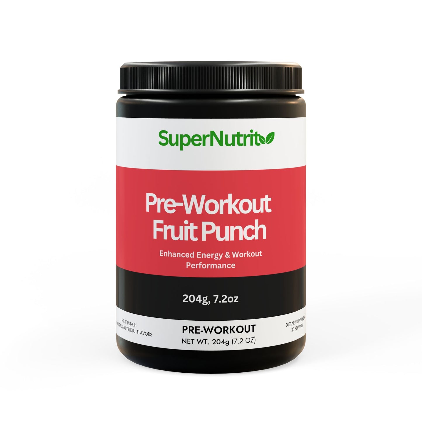 Pre-Workout Supplement, Fruit Punch (204g, 7.1oz)