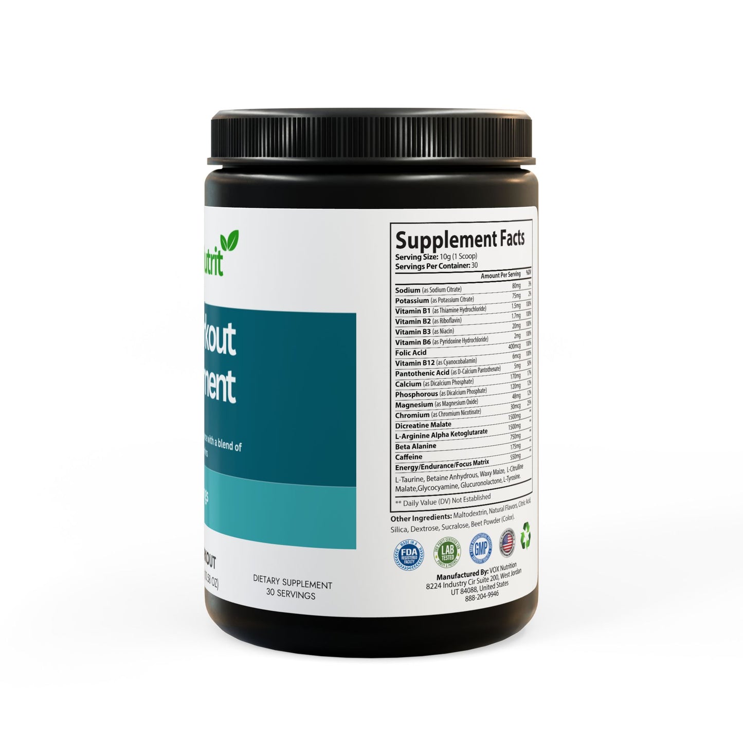Pre-Workout Supplement, Watermelon (300g, 10.58oz)