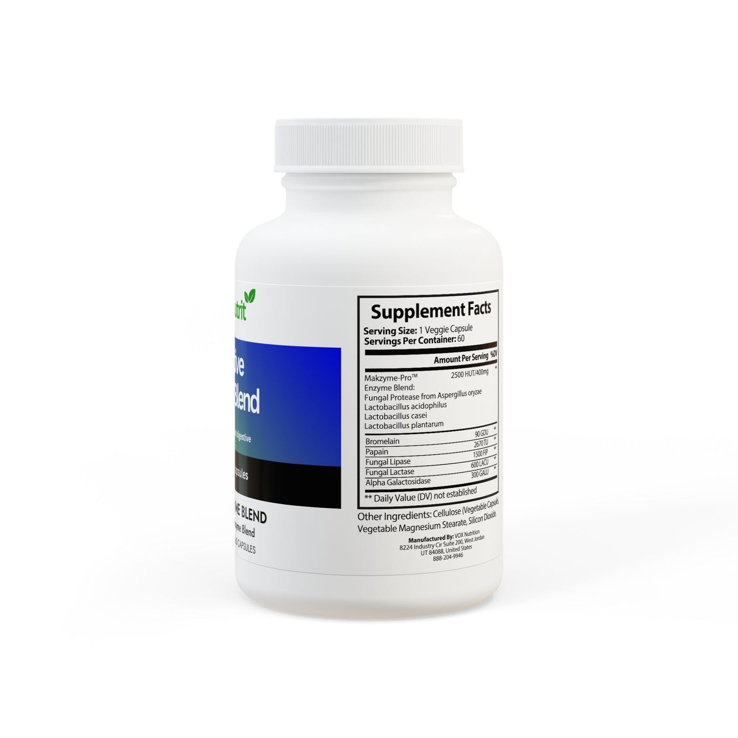 Digestive Enzyme Blend Supplement (60 Capsules)