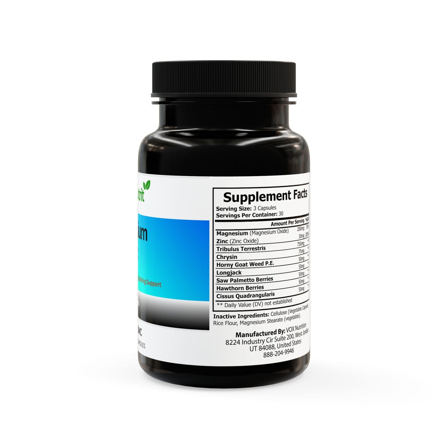 Magnesium Zinc Supplement (90 Capsules)