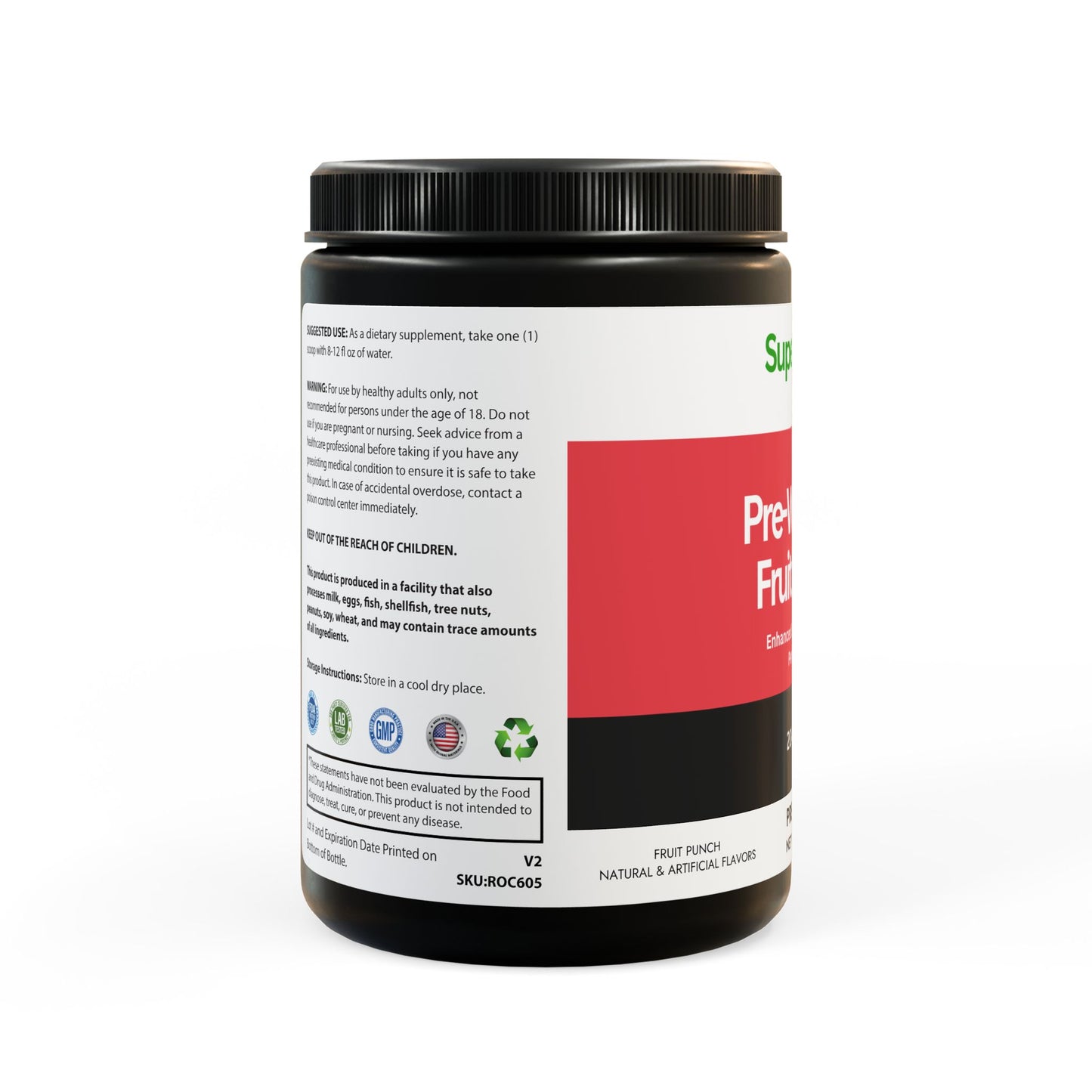Pre-Workout Supplement, Fruit Punch (204g, 7.1oz)
