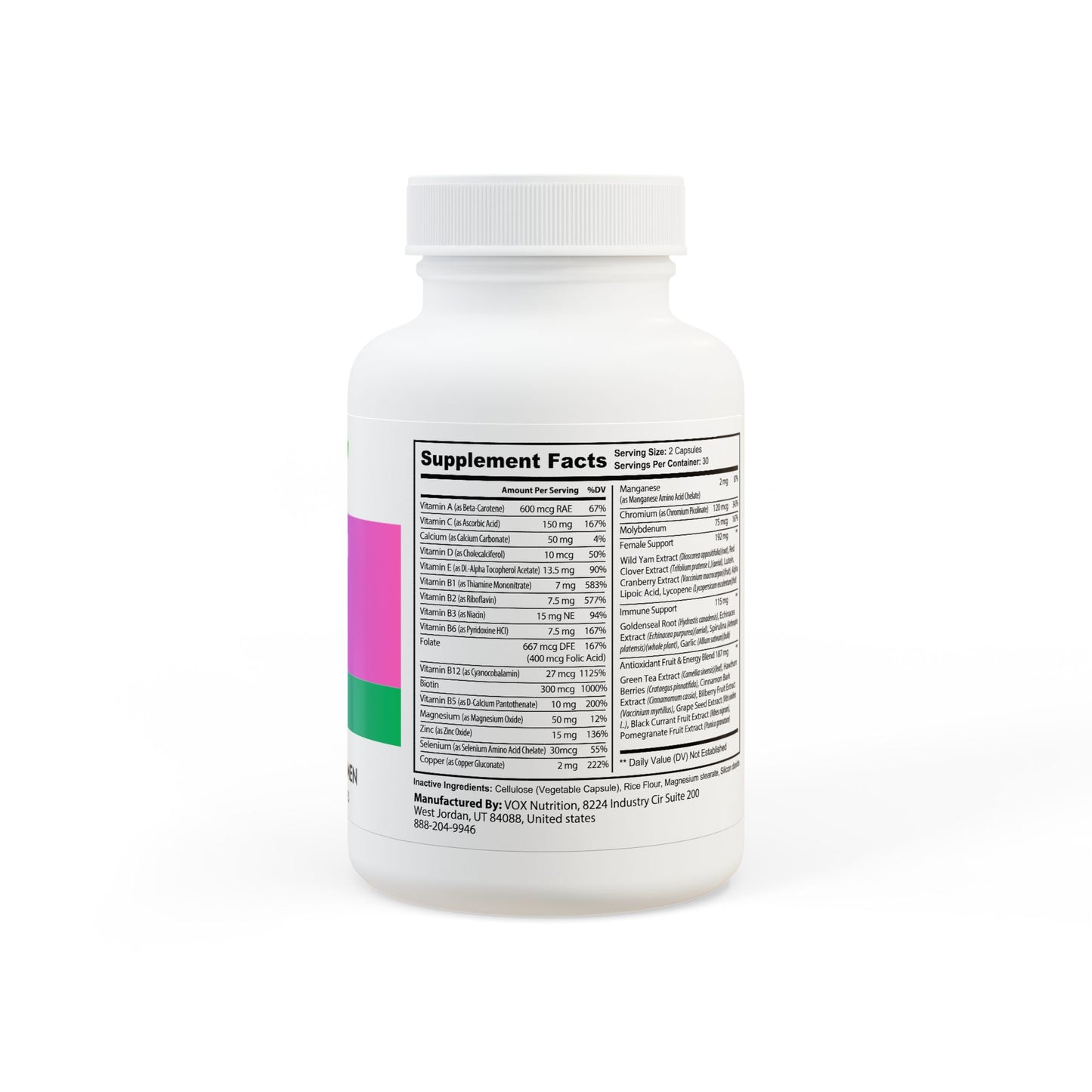 Multivitamin for Women Supplement (60 Capsules)